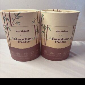 100 Pack (SET OF 2) Earthiest Bamboo Loop 6" Picks Skewer Cocktails/Appetizers